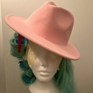 New Pink Fedora Hat